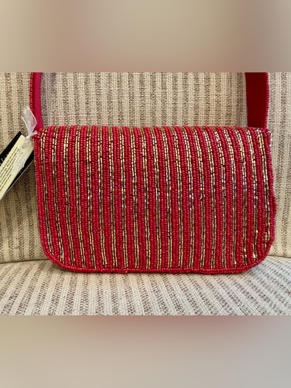 New Made in India Beaded Shoulder Drink Bag - Picture 3 of 16
